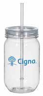 Mason Jar Acrilico con Sorbete 24 oz