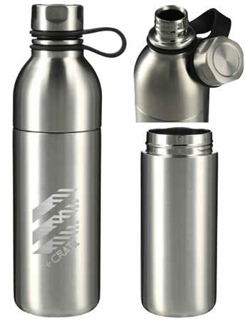Botella de Aluminio Doble Pared 18.5 oz.